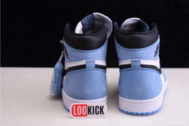 Rep MAX BLACK 1 UNIVERSITY JORDAN WHITE RETRO BLUE AIR HIGH 555088-134 0816